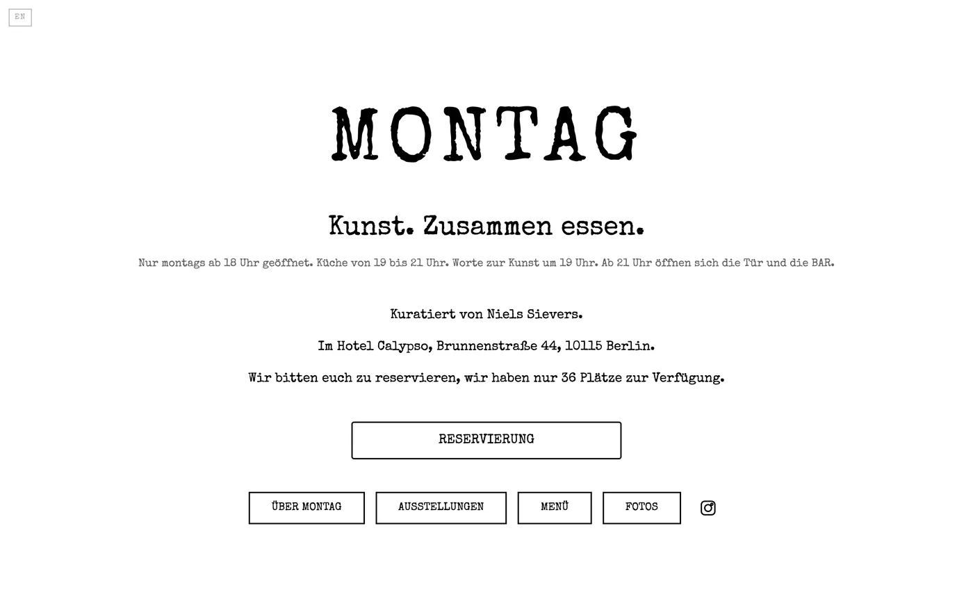 MONTAG Berlin, die Website am Bildschirm