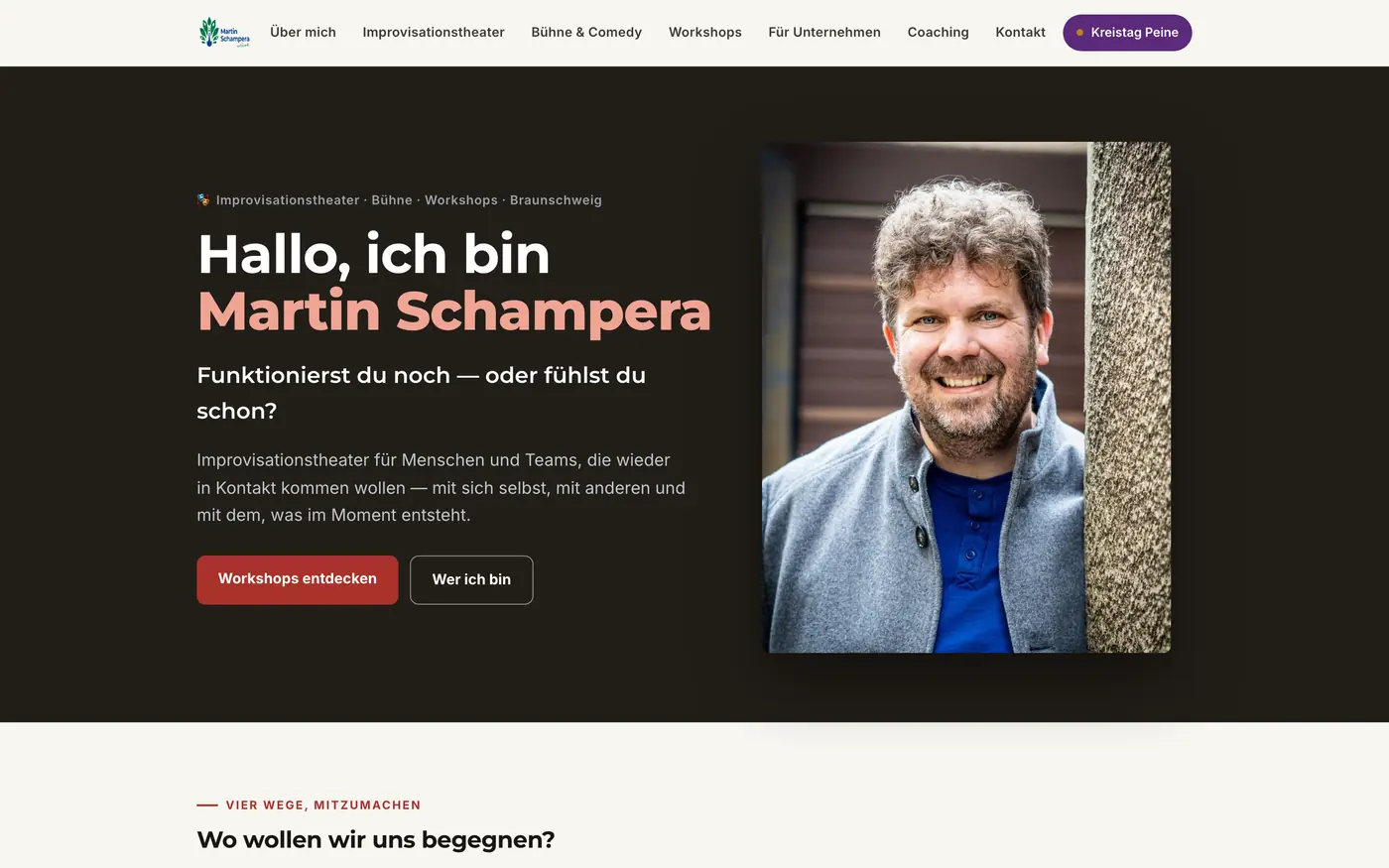 martinschampera.de am Bildschirm