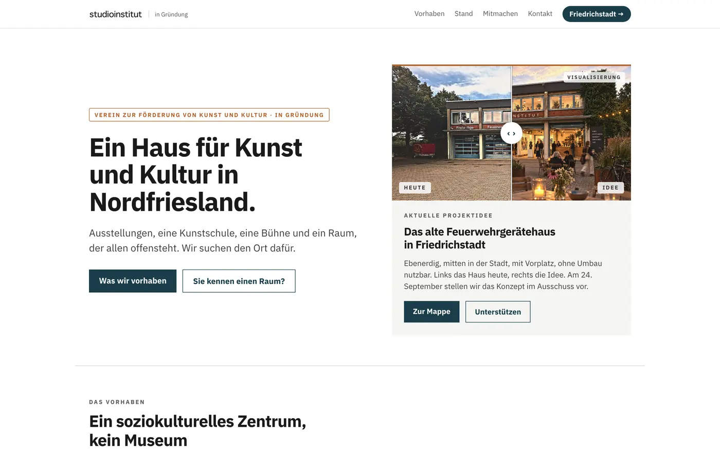 studioinstitut.com am Bildschirm